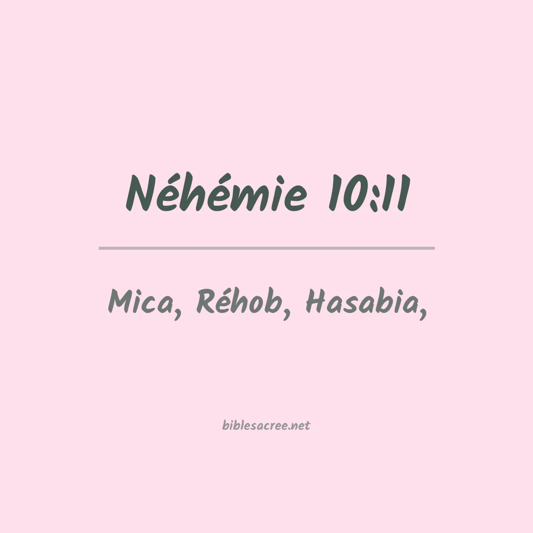 Néhémie - 10:11