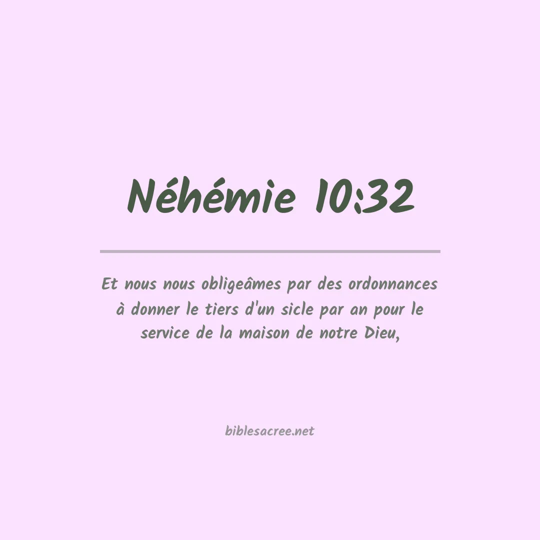 Néhémie - 10:32