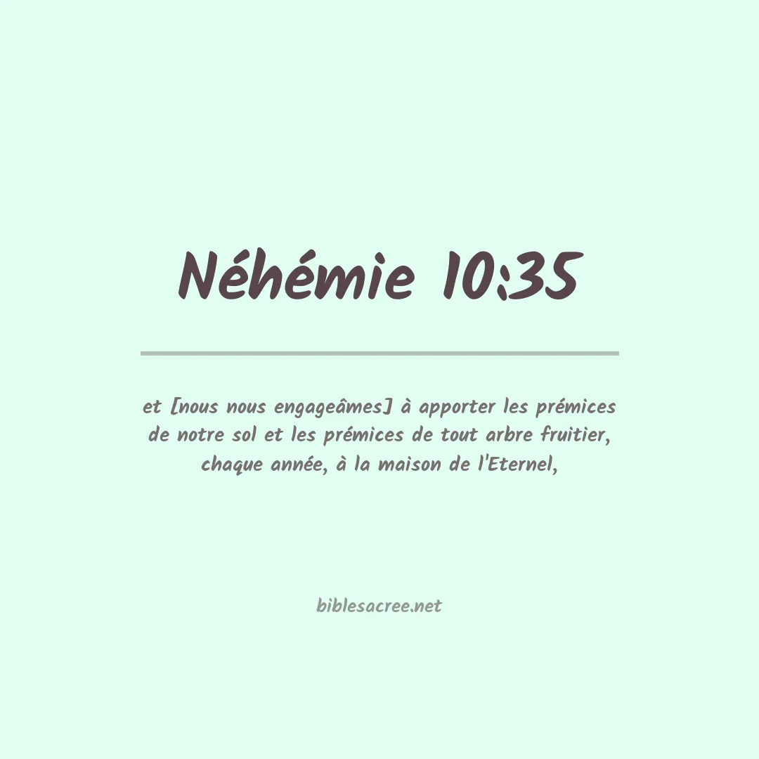 Néhémie - 10:35