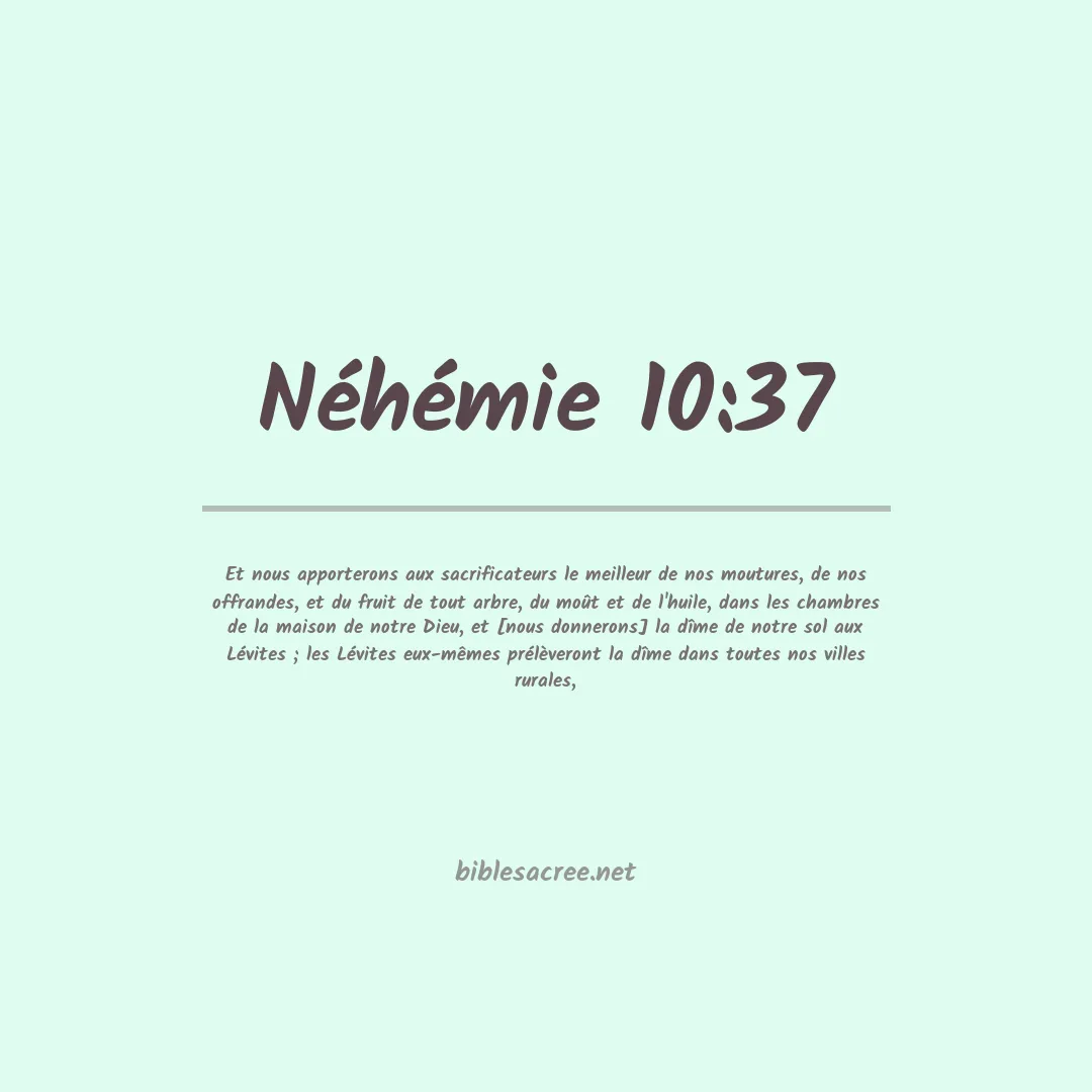 Néhémie - 10:37