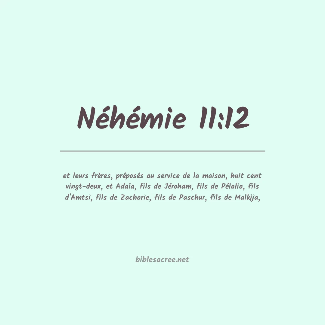 Néhémie - 11:12