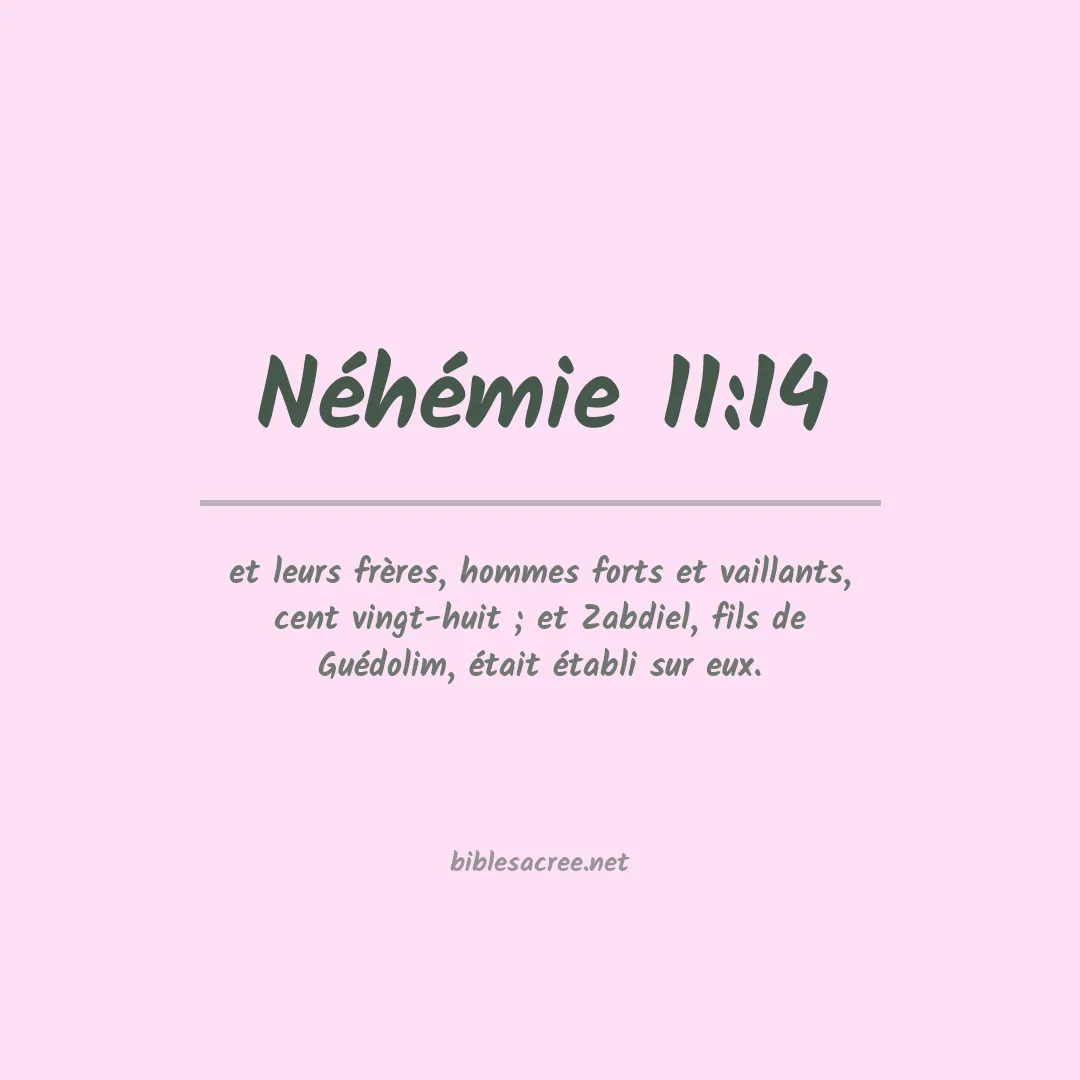 Néhémie - 11:14