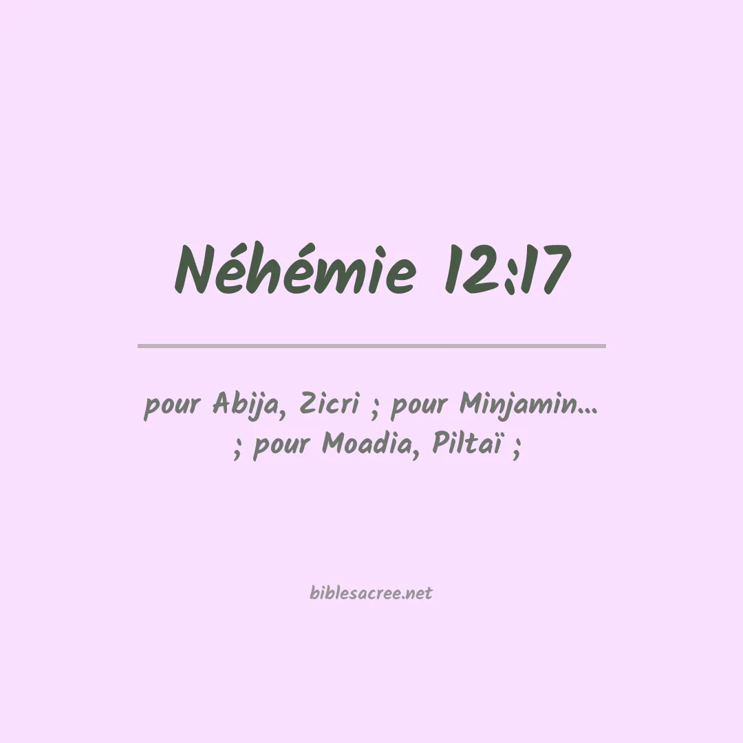 Néhémie - 12:17