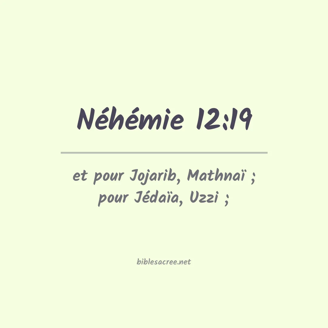 Néhémie - 12:19