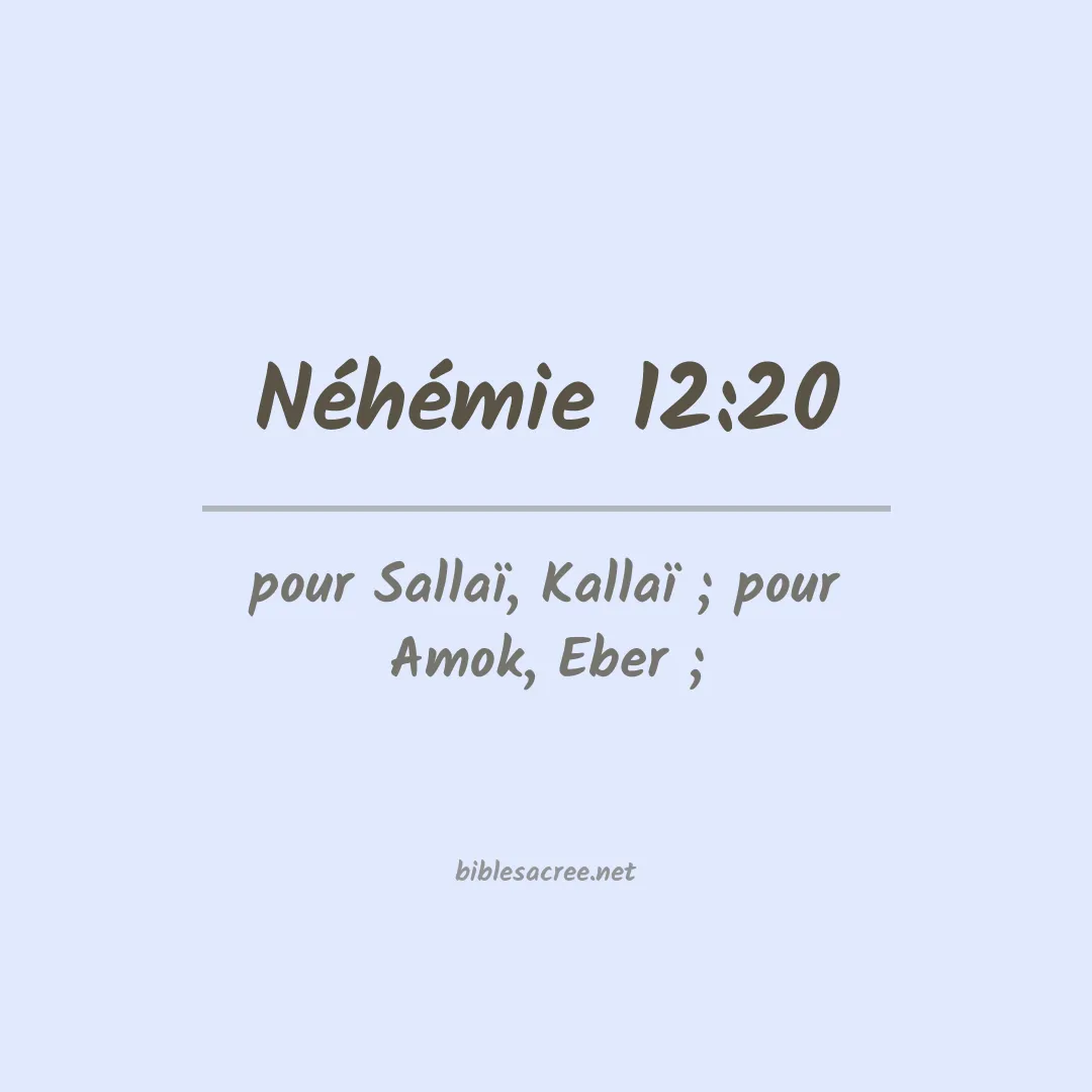 Néhémie - 12:20