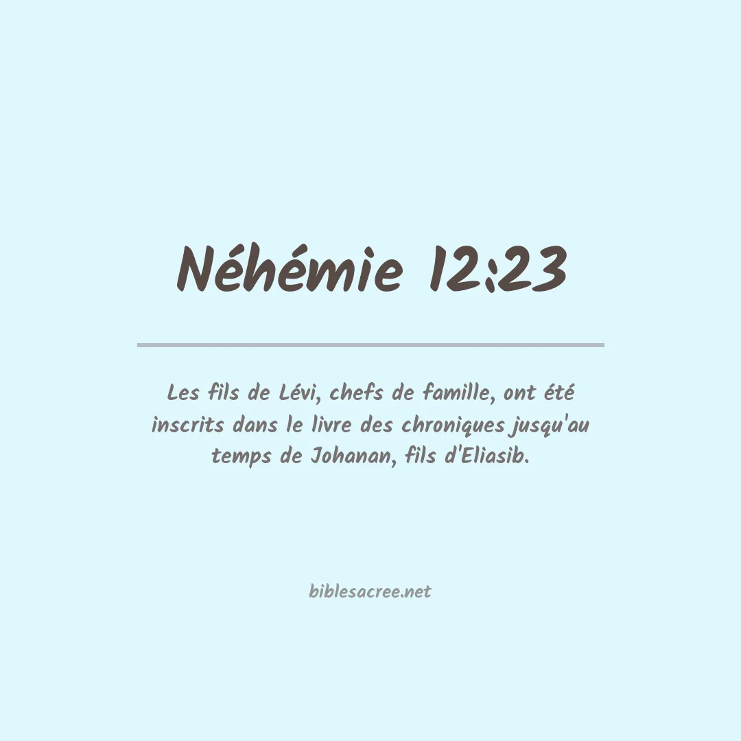 Néhémie - 12:23