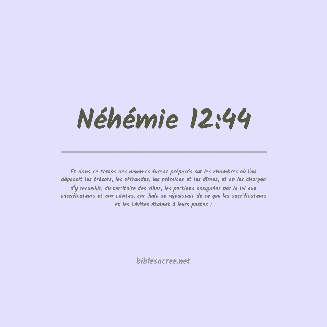 Néhémie - 12:44