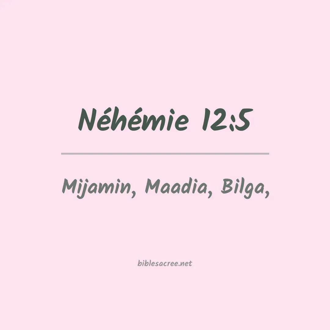 Néhémie - 12:5