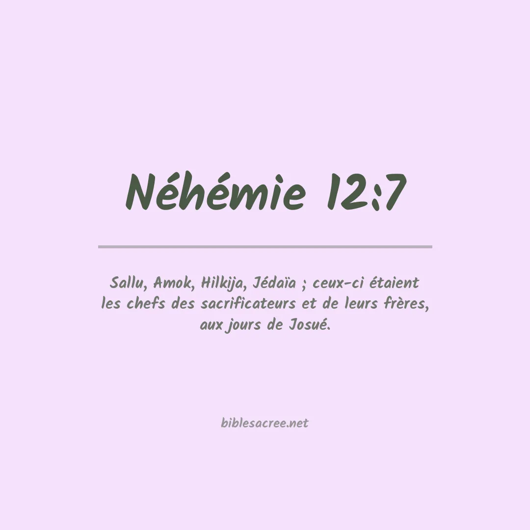 Néhémie - 12:7