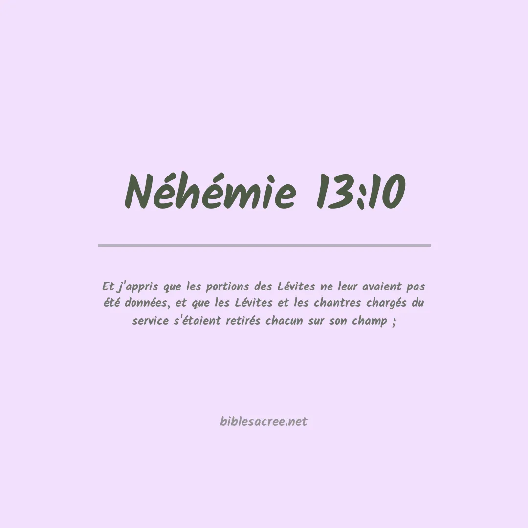 Néhémie - 13:10