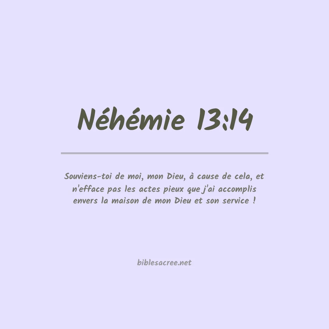 Néhémie - 13:14