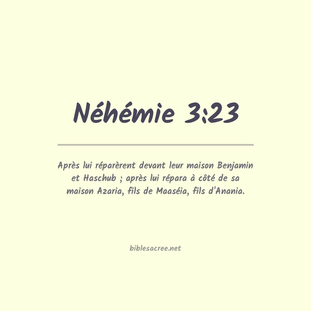 Néhémie - 3:23