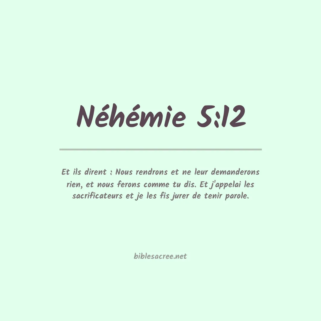Néhémie - 5:12