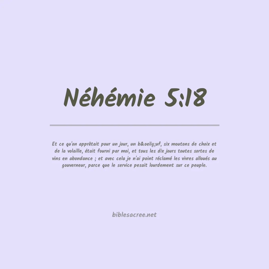 Néhémie - 5:18