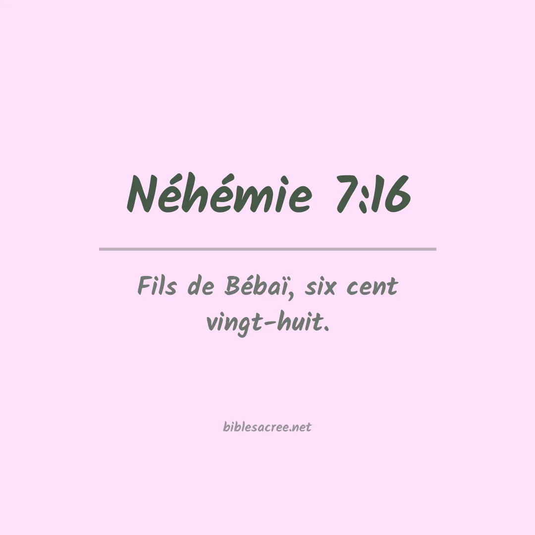 Néhémie - 7:16