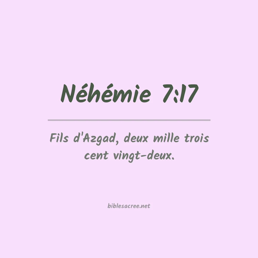 Néhémie - 7:17