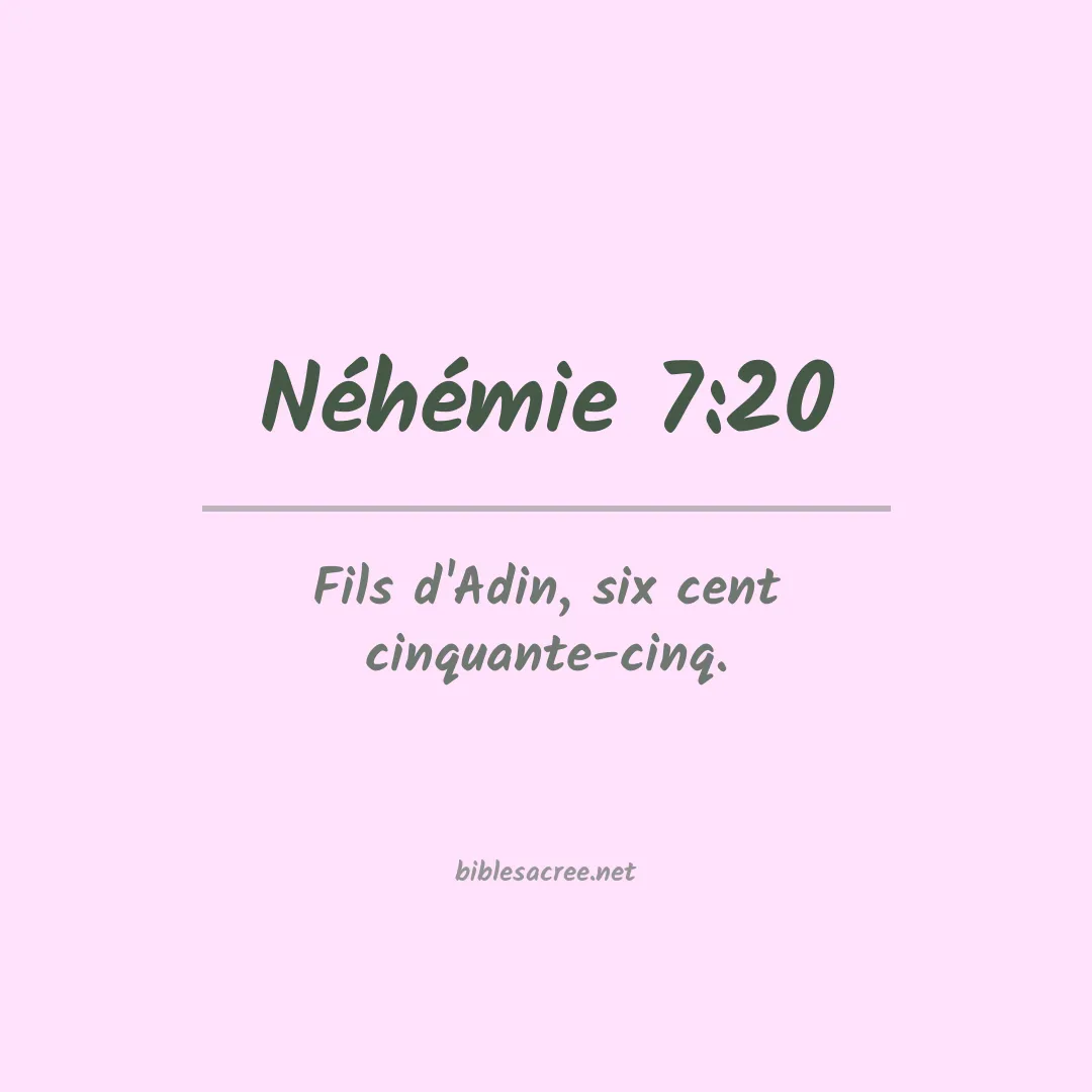 Néhémie - 7:20