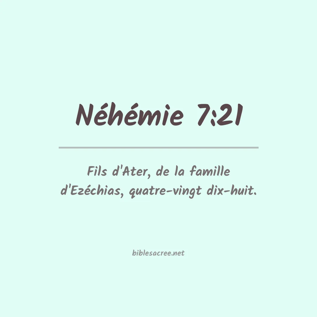 Néhémie - 7:21