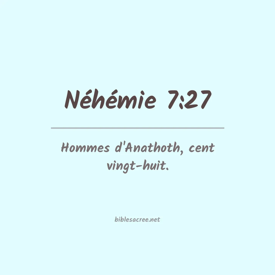 Néhémie - 7:27