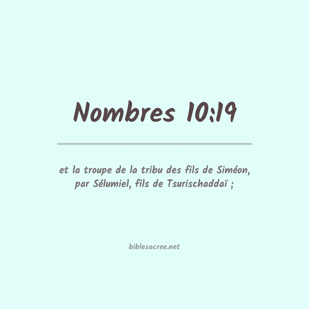 Nombres - 10:19