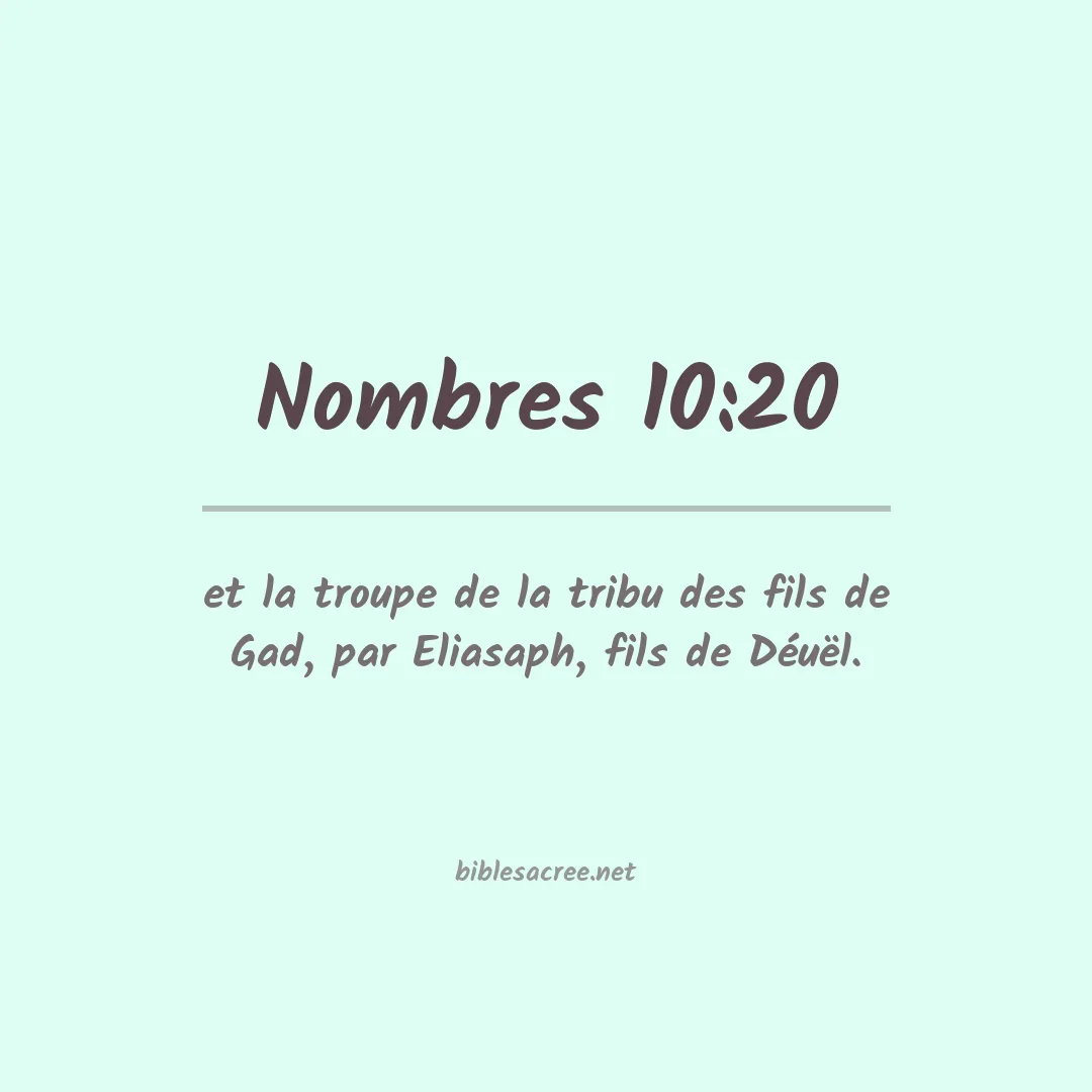 Nombres - 10:20