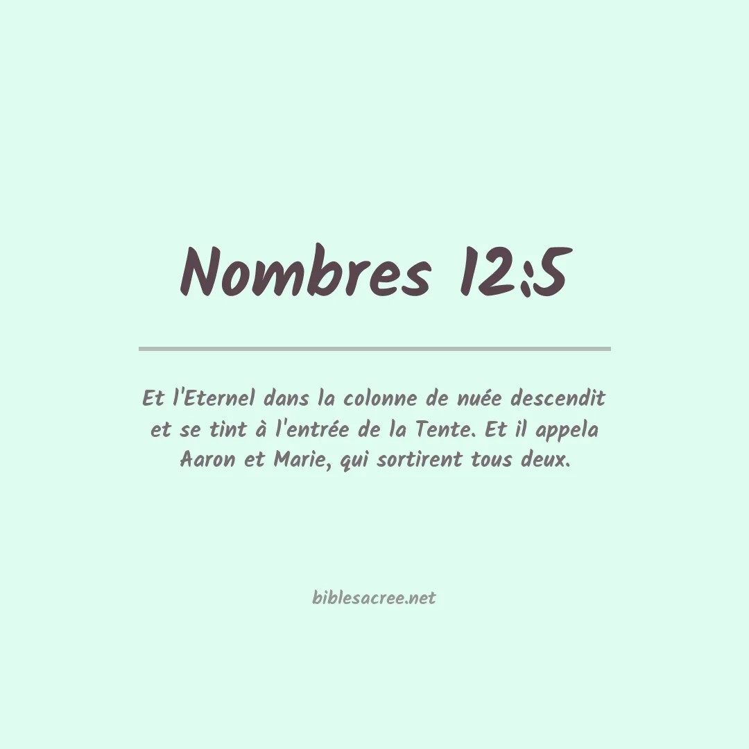 Nombres - 12:5