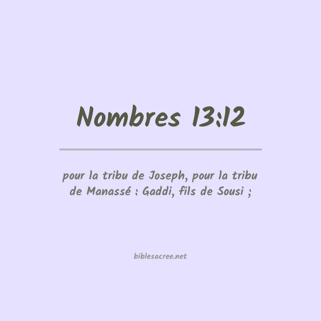 Nombres - 13:12