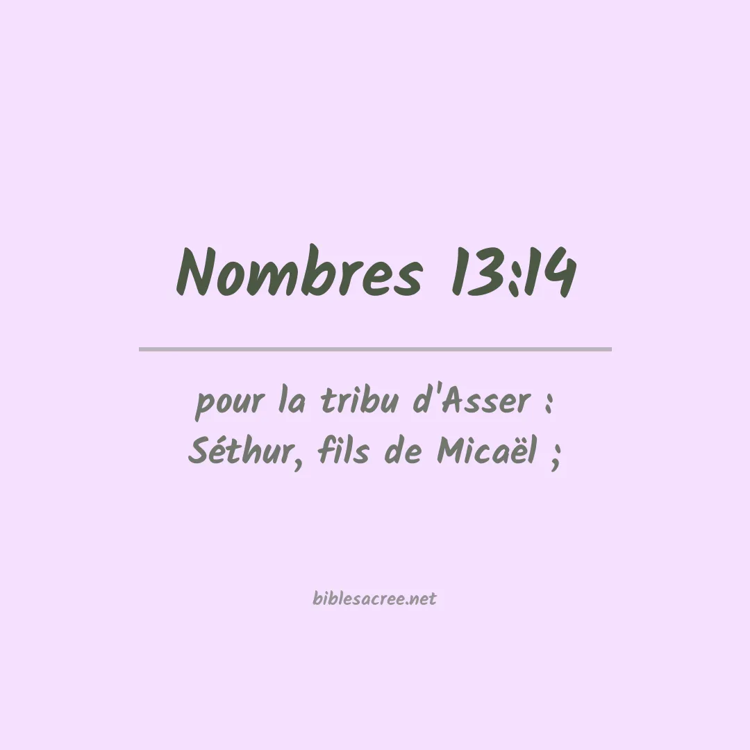 Nombres - 13:14
