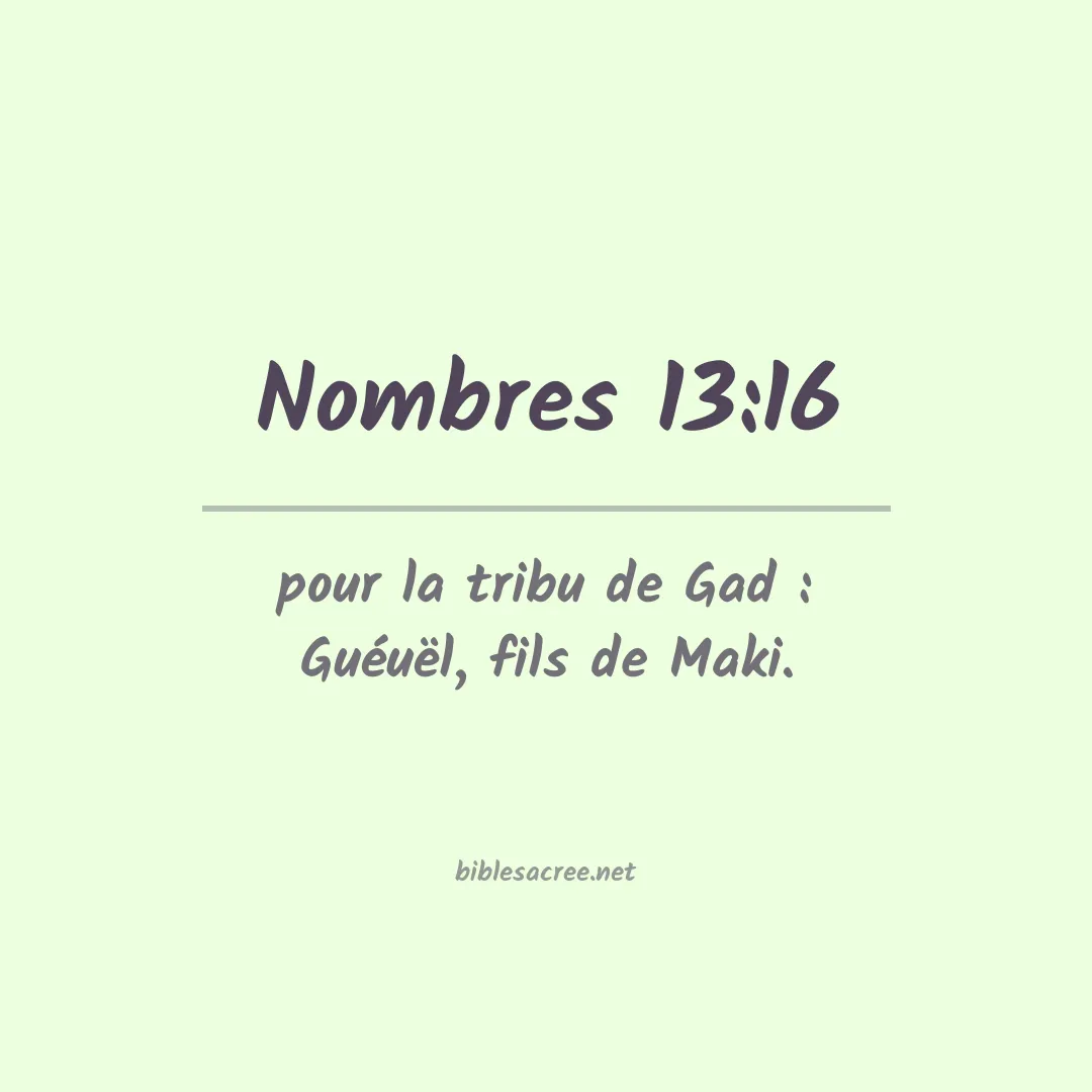 Nombres - 13:16