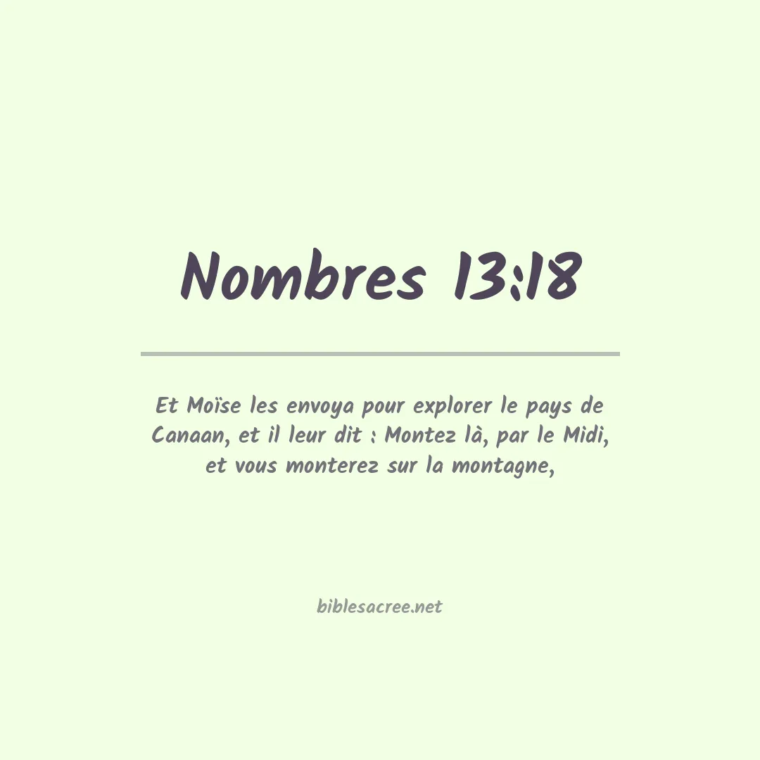 Nombres - 13:18