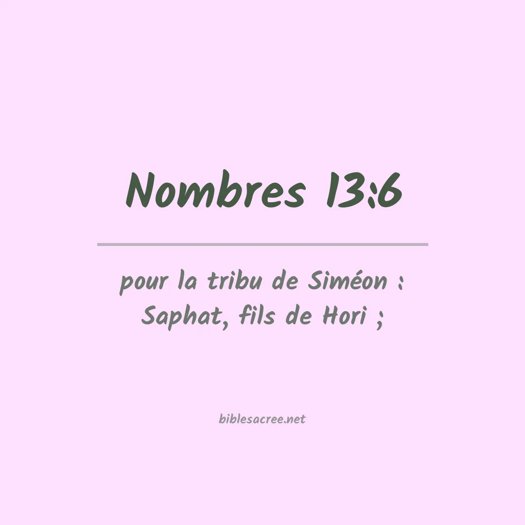 Nombres - 13:6