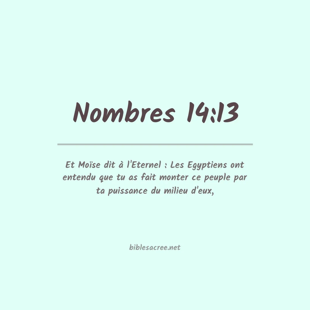 Nombres - 14:13