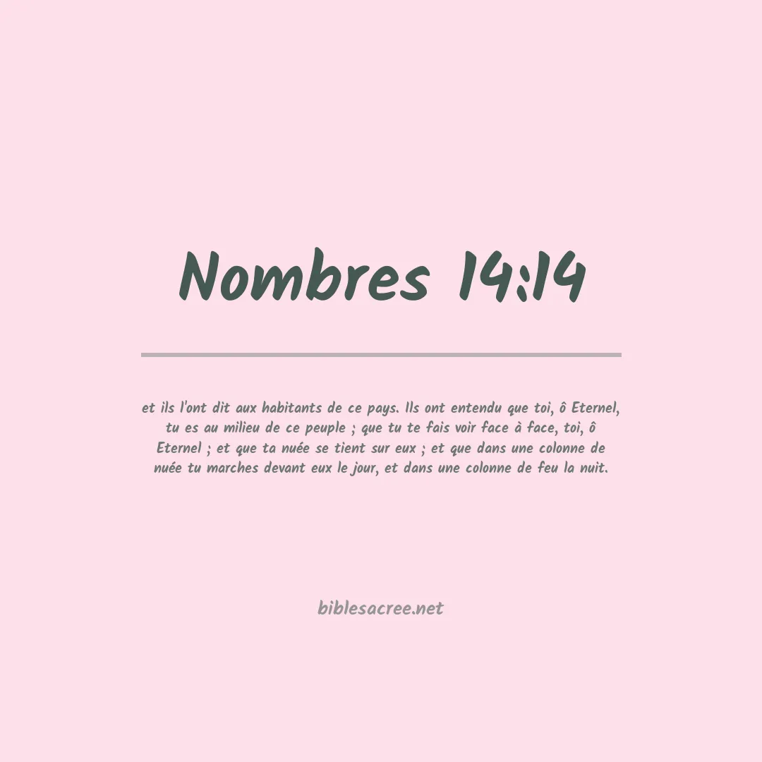 Nombres - 14:14