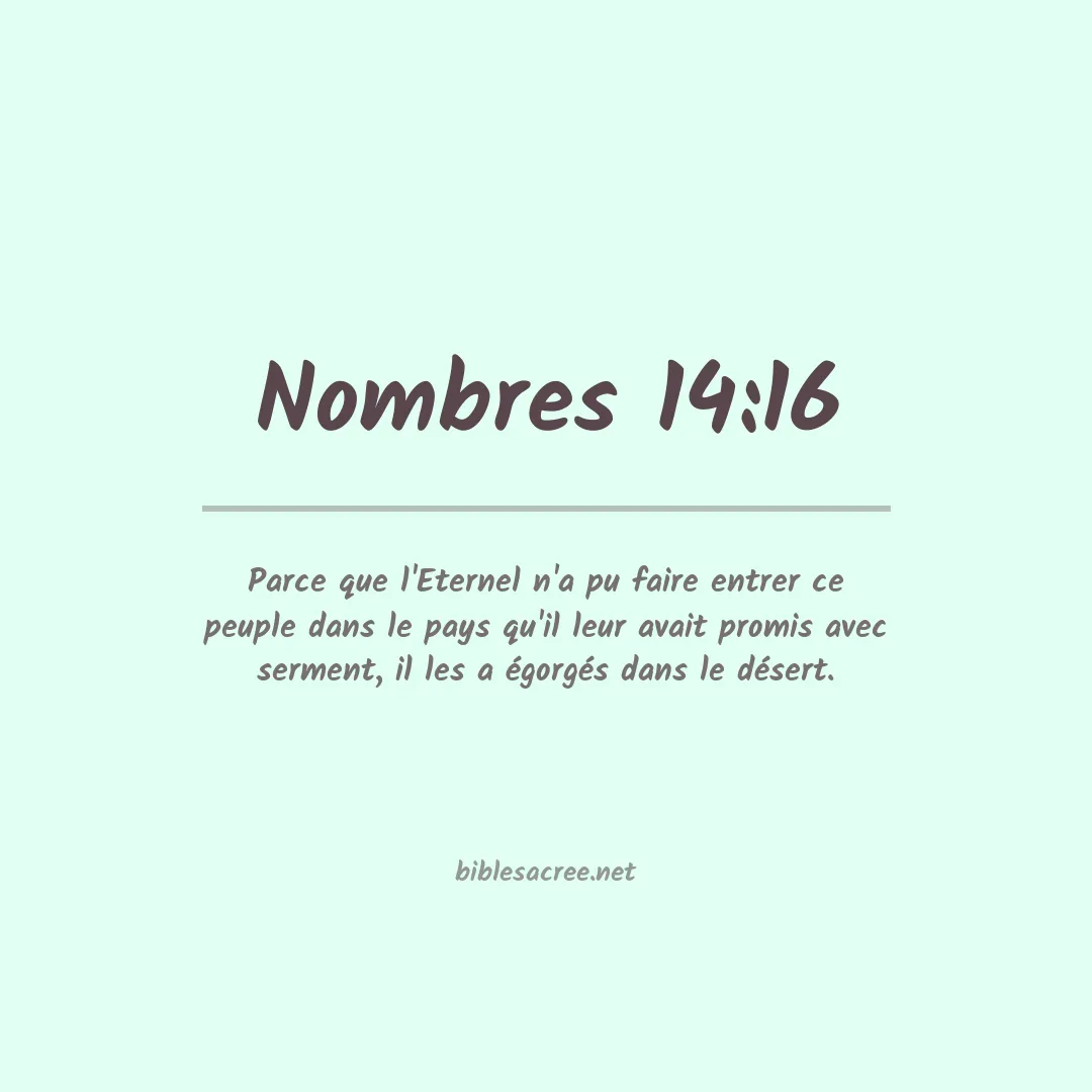 Nombres - 14:16