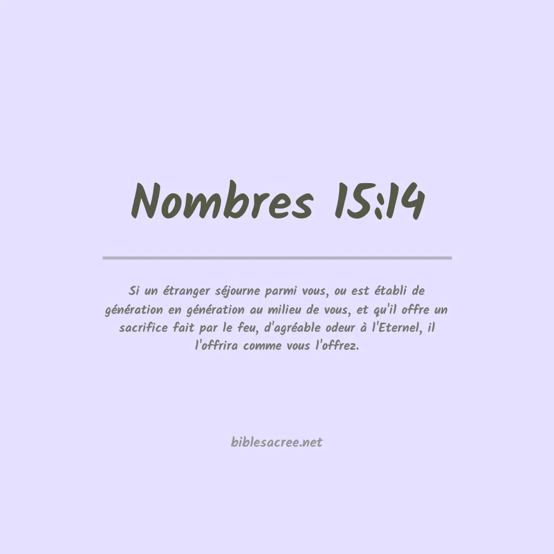 Nombres - 15:14