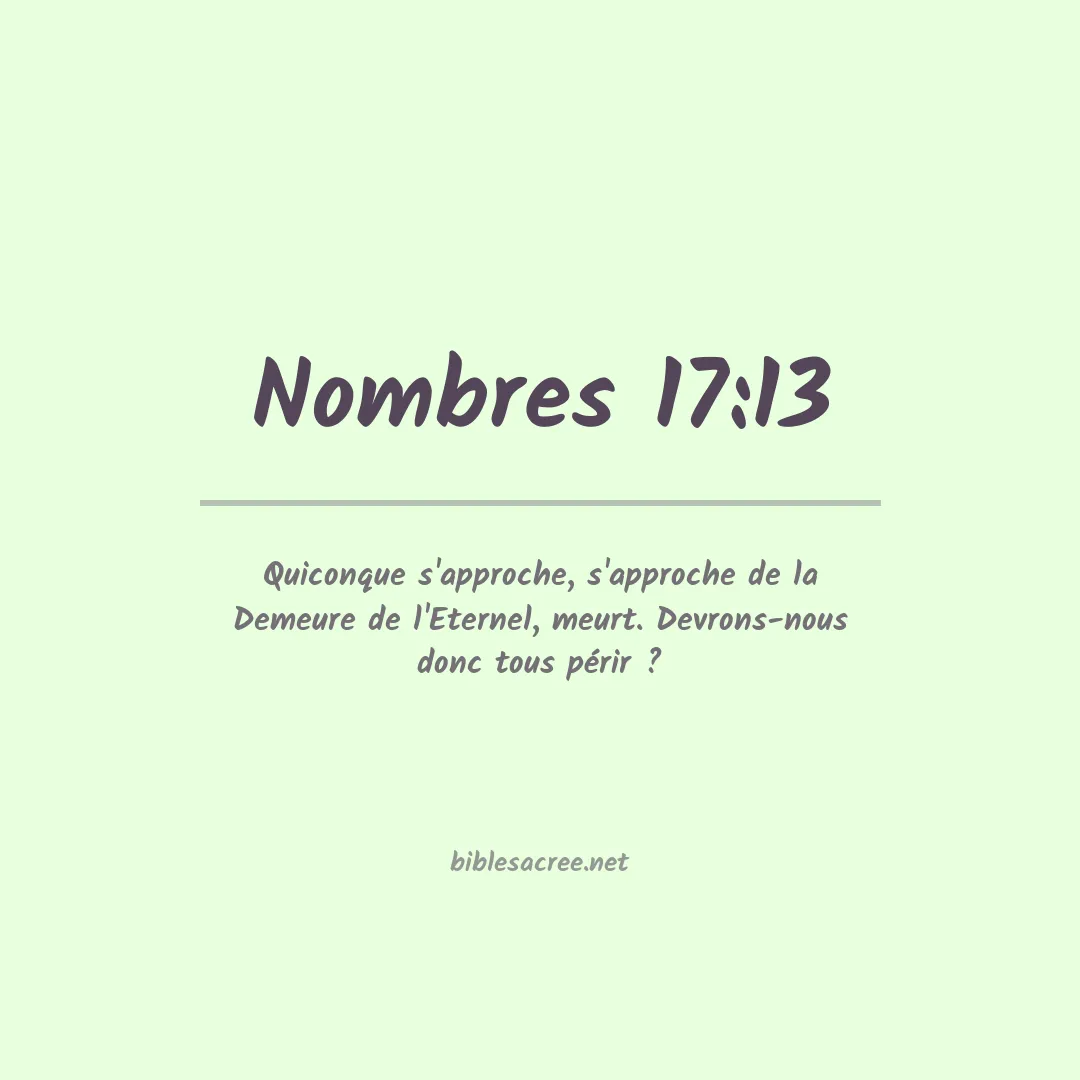 Nombres - 17:13