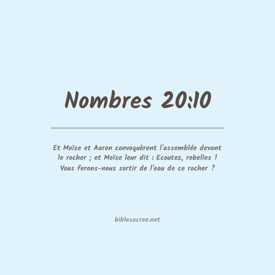 Nombres - 20:10