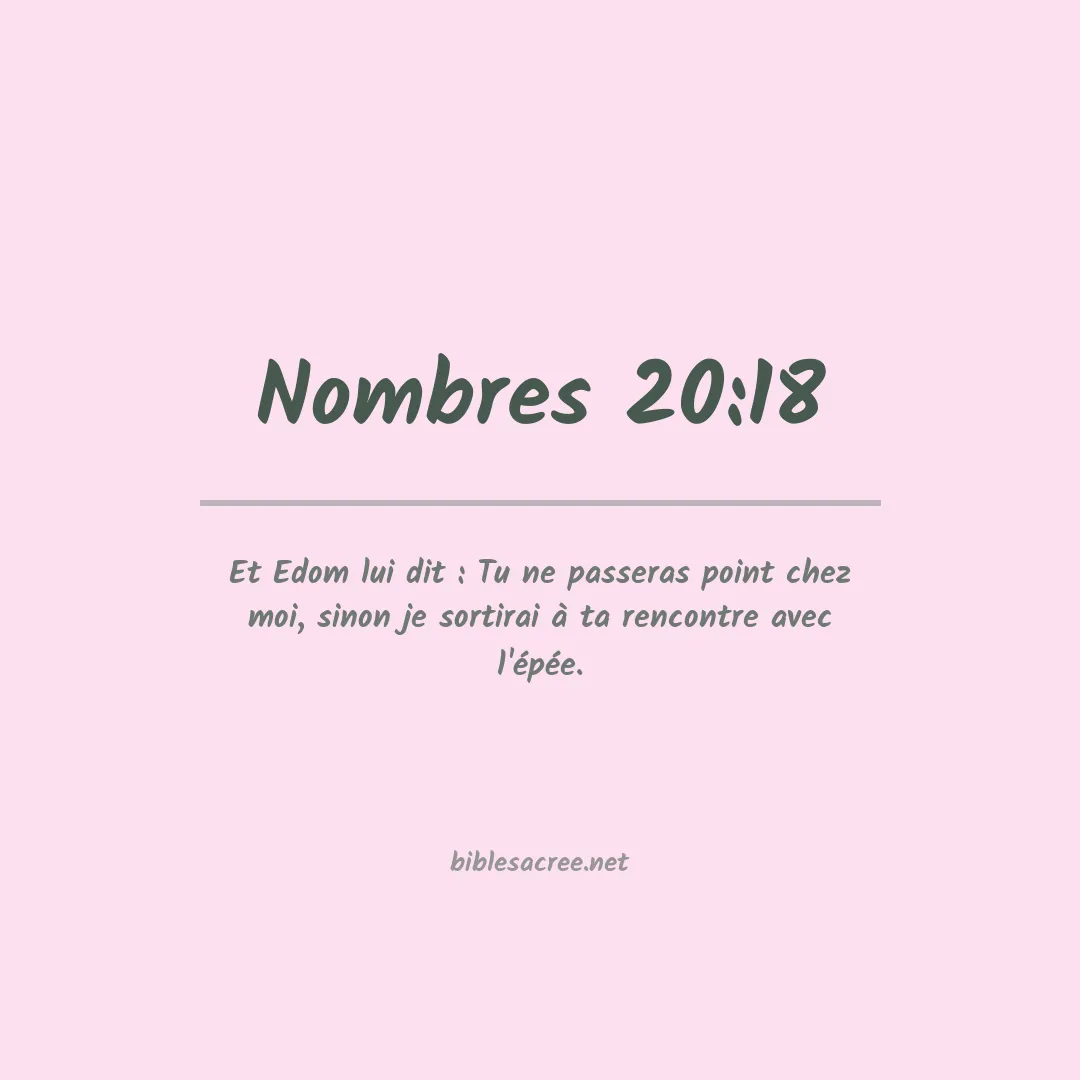 Nombres - 20:18