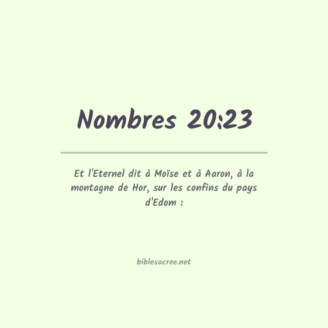 Nombres - 20:23