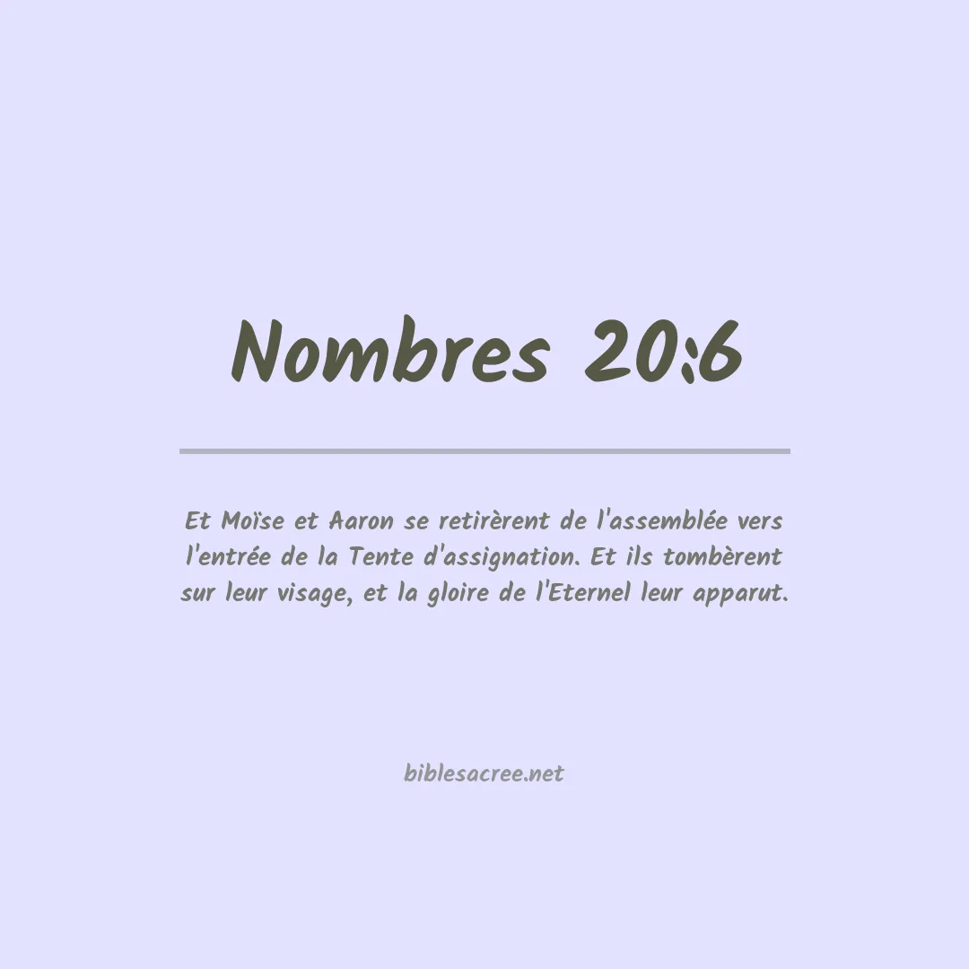 Nombres - 20:6