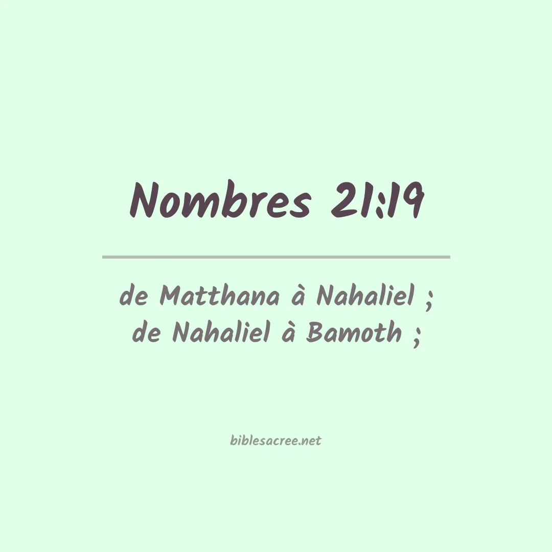 Nombres - 21:19