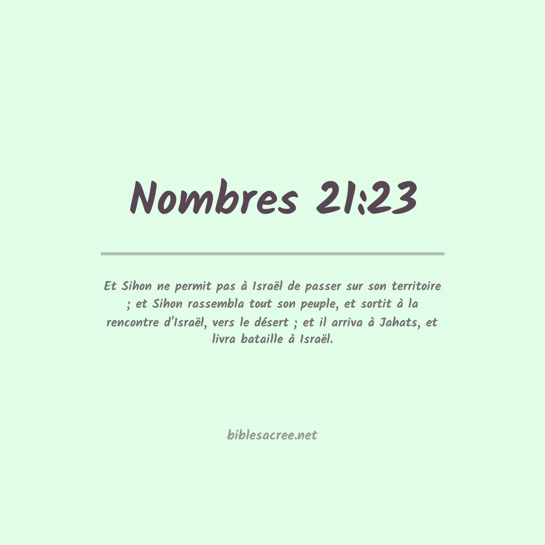 Nombres - 21:23