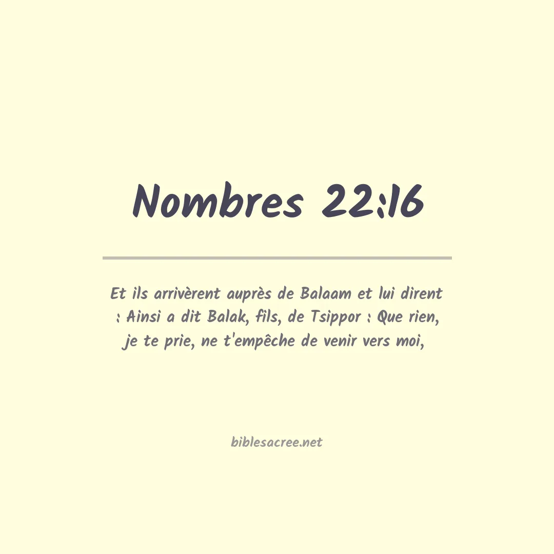 Nombres - 22:16