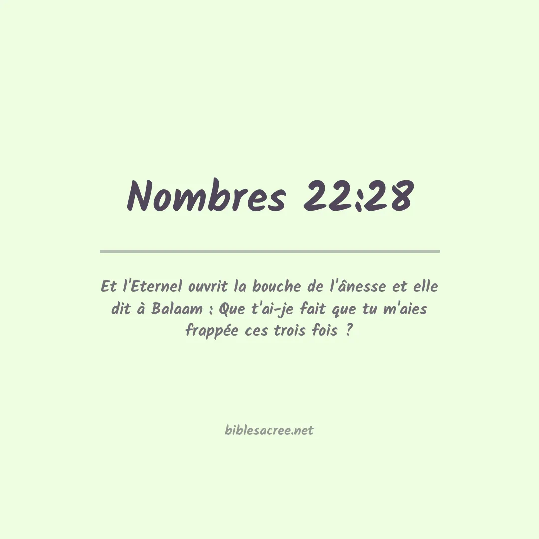 Nombres - 22:28