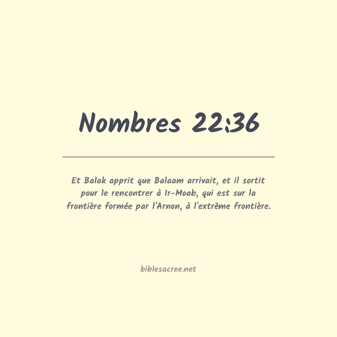 Nombres - 22:36