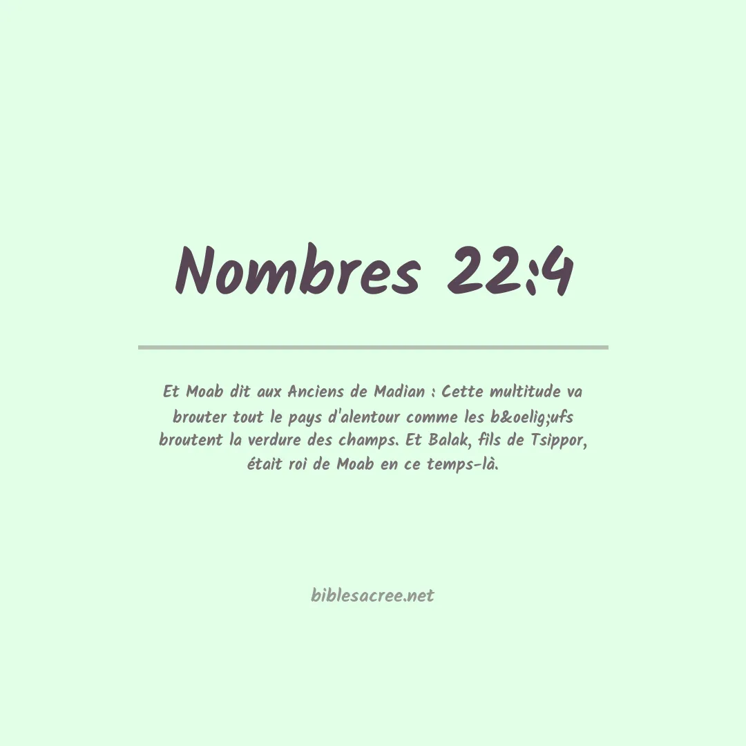 Nombres - 22:4