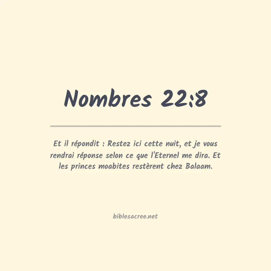 Nombres - 22:8