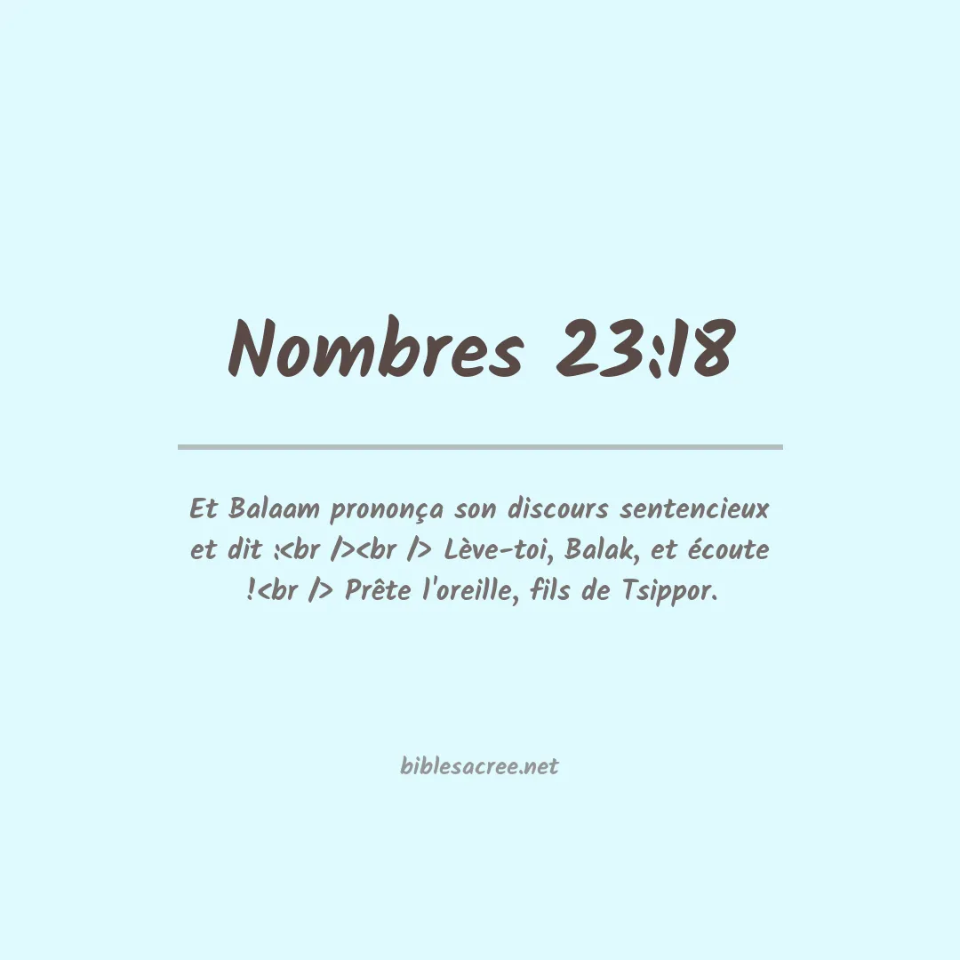 Nombres - 23:18