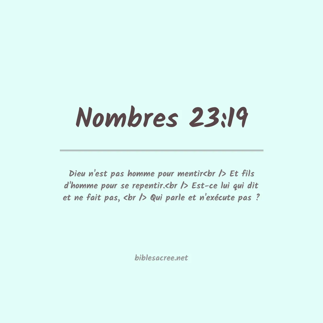 Nombres - 23:19