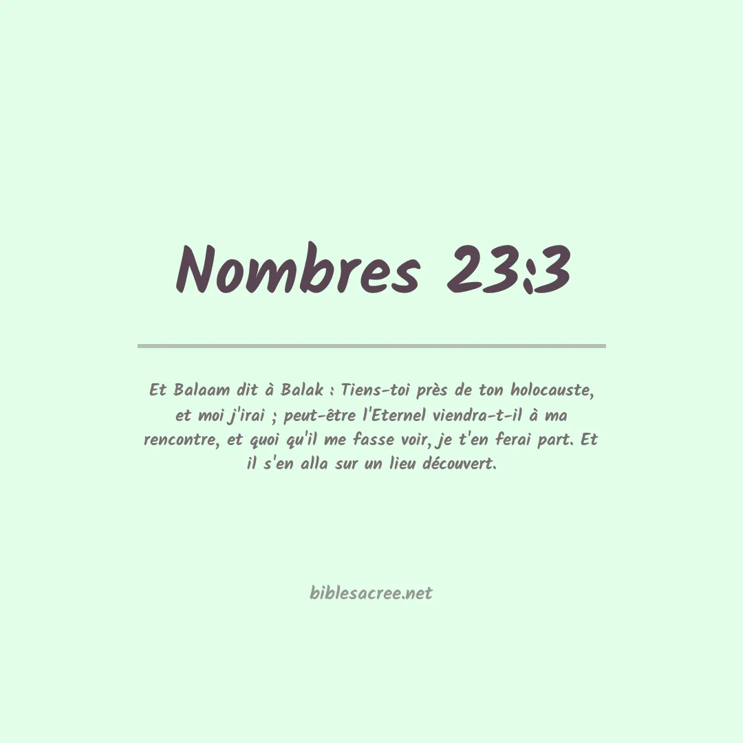 Nombres - 23:3
